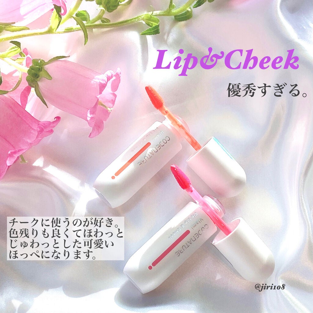 ビアミフィットリップ&チーク/CODENATURE/リップグロスを使ったクチコミ(2枚目)