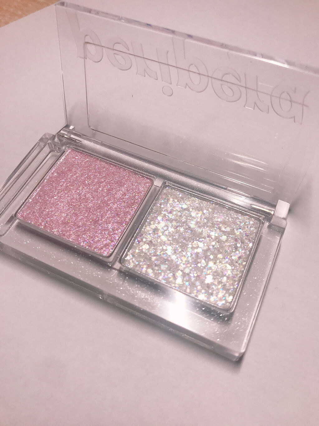  デュオ ポケット グリッター シャドウ 02 SEASHELL CRUMBLE/PERIPERA/アイシャドウパレットを使ったクチコミ（3枚目）