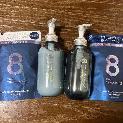 エイトザタラソ ユー CBD&リフレッシング クレンズ 美容液シャンプー/CBD&バランシング ダメージリペア 美容液ヘアトリートメント/エイトザタラソ/市販シャンプーを使ったクチコミ(1枚目)