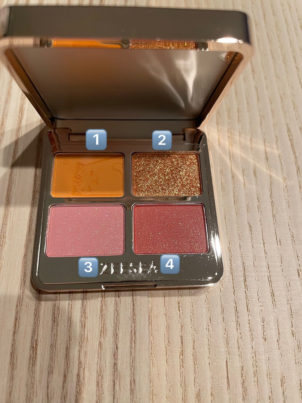 アニマルアイシャドウ(4シェード)/ZEESEA/アイシャドウパレットを使ったクチコミ(2枚目)