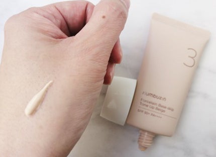 3番 ノーファンデ陶器肌トーンアップクリーム/numbuzin/化粧下地を使ったクチコミ(2枚目)