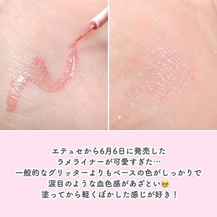 エテュセ アイエディション(グリッターライナー)/ettusais/リキッドアイライナーを使ったクチコミ(2枚目)