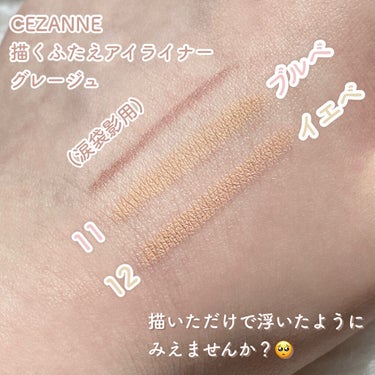 描くふたえアイライナー/CEZANNE/リキッドアイライナーを使ったクチコミ（3枚目）