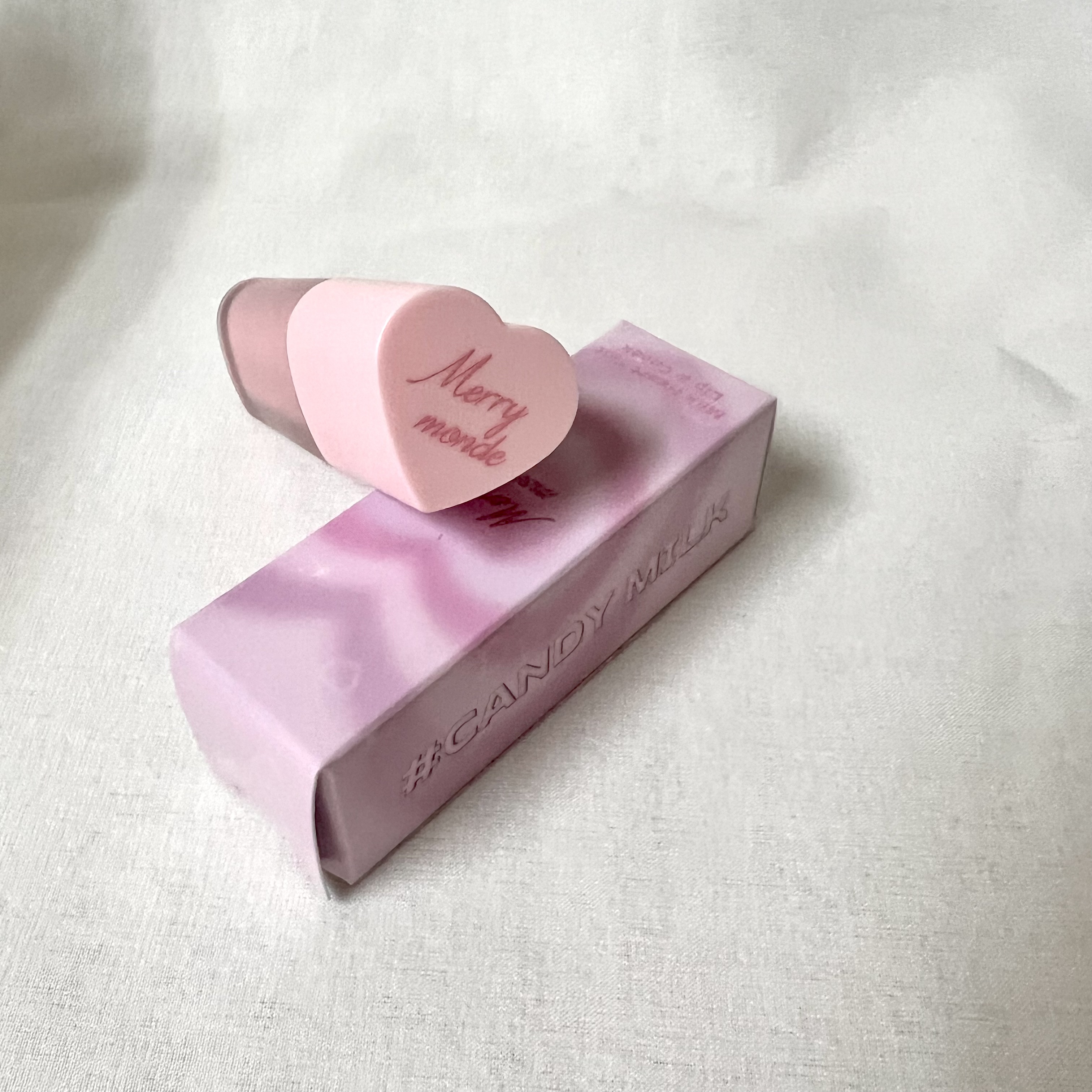 ミルクハートティントリップアンドチーク/Merrymonde/リップティントを使ったクチコミ（3枚目）