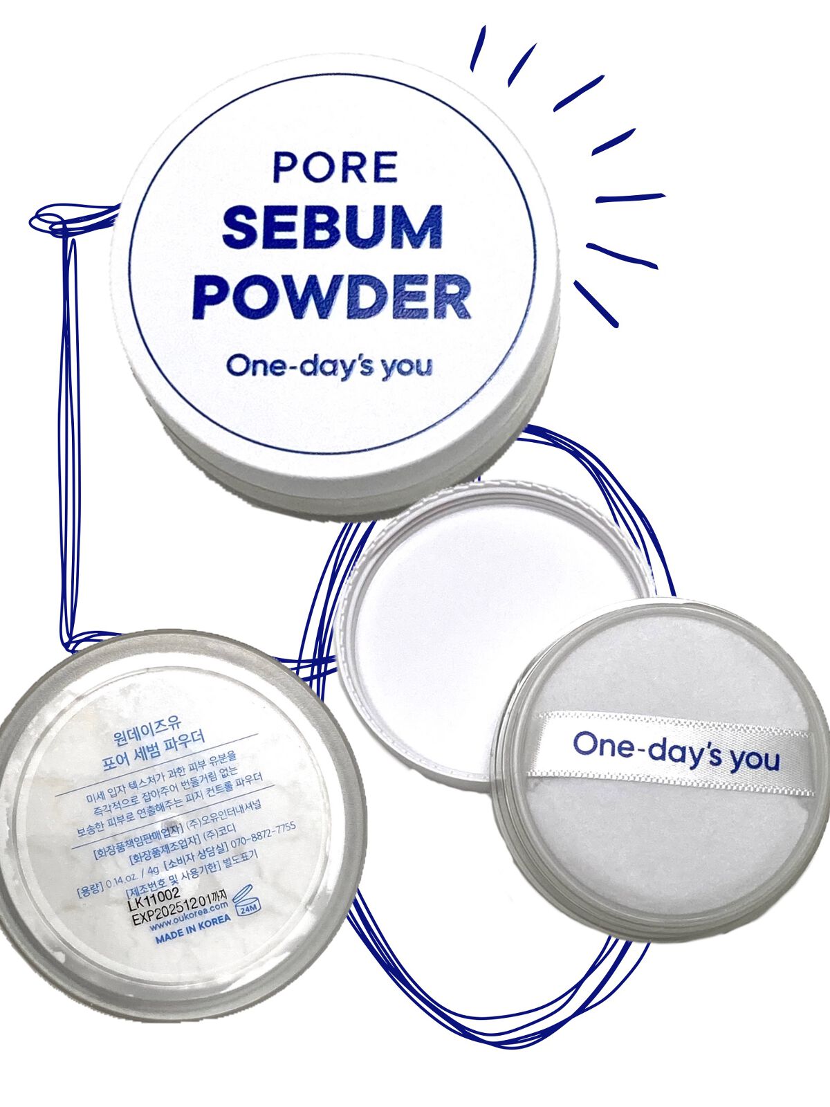 ポアセバムパウダー/One-day's you/ルースパウダーを使ったクチコミ（3枚目）