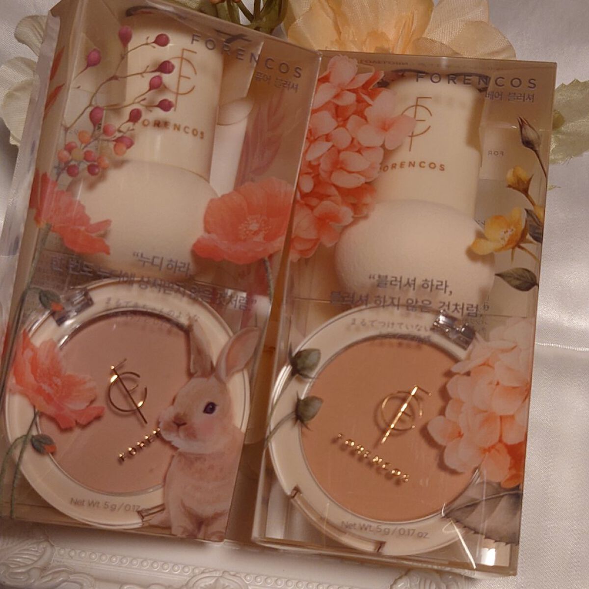 ベアブラッシャー パフ付き/フォレンコス/パウダーチークを使ったクチコミ（1枚目）