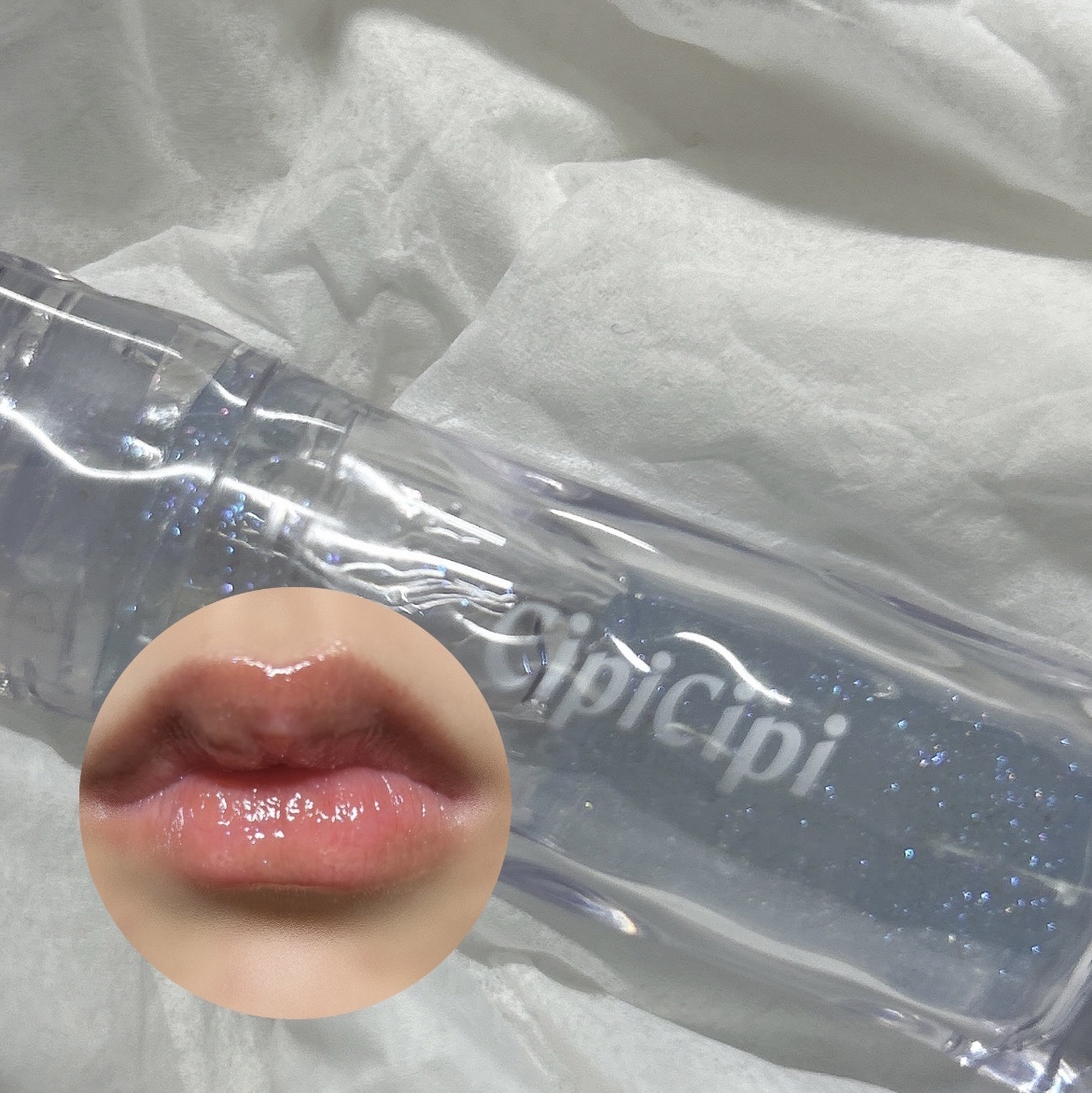 ガラスプランパー 02 みずあめブルー/CipiCipi/リッププランパーを使ったクチコミ（2枚目）