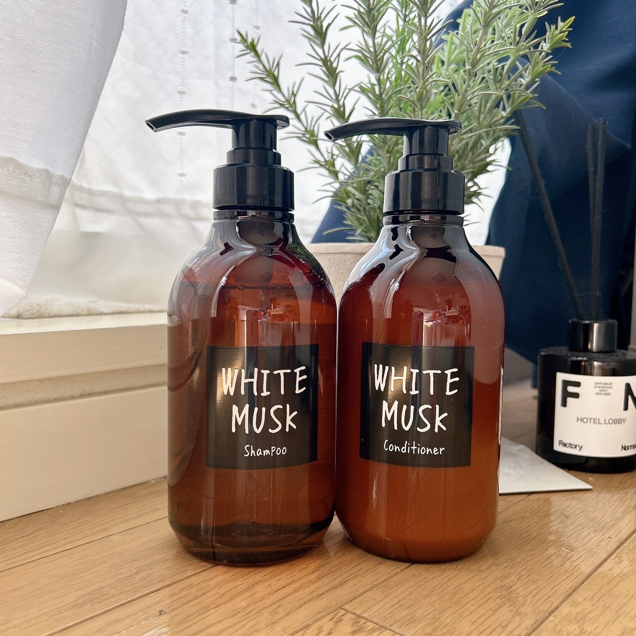 ホワイトムスク シャンプー／コンディショナー シャンプーボトル（480ml）/John's Blend/市販シャンプーを使ったクチコミ（1枚目）