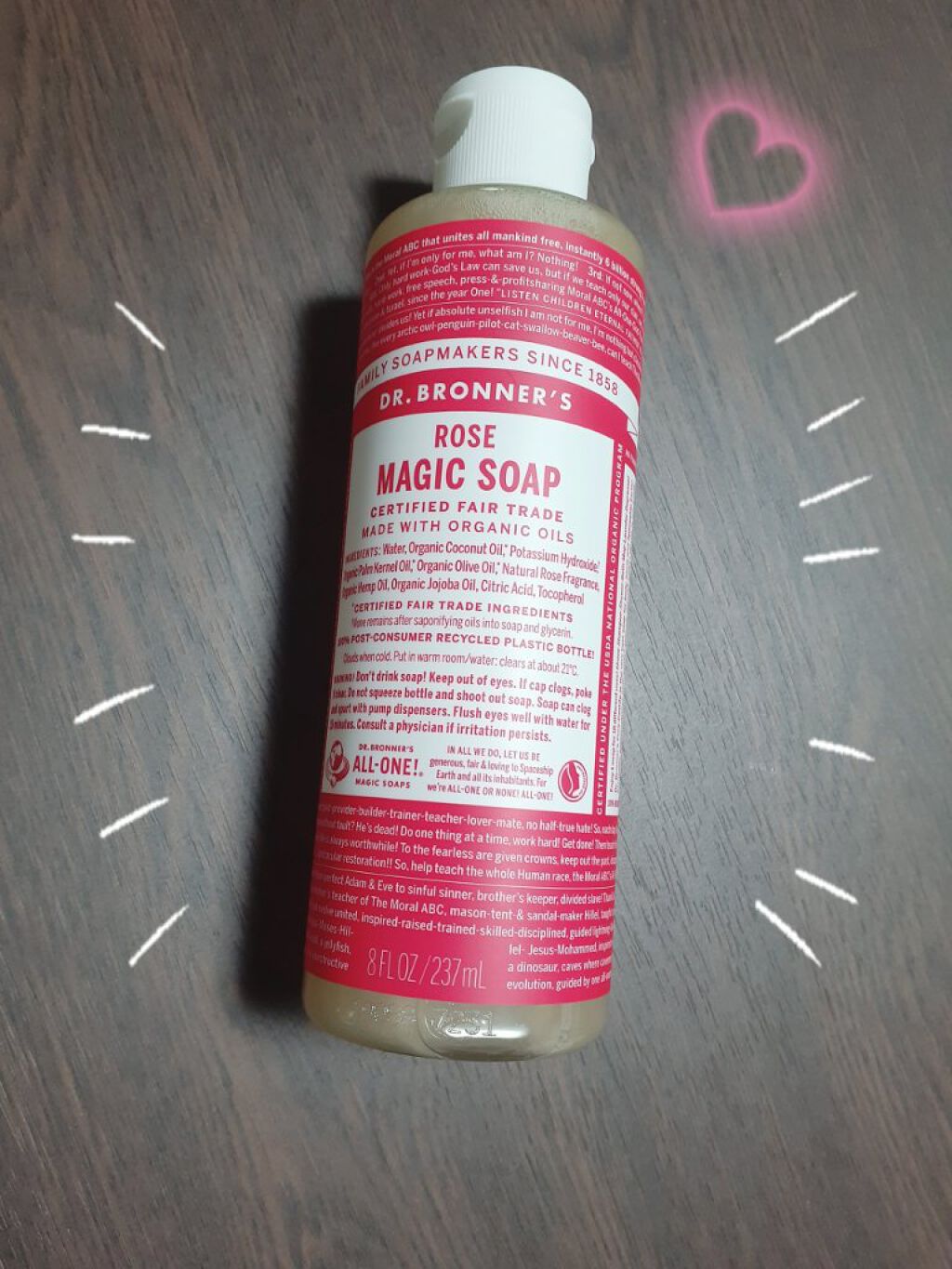 マジックソープ ローズ/ドクターブロナー/ボディソープを使ったクチコミ(1枚目)