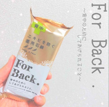 ニキビを防ぐ薬用石鹸 ForBack/ペリカン石鹸/ボディ石鹸を使ったクチコミ（1枚目）