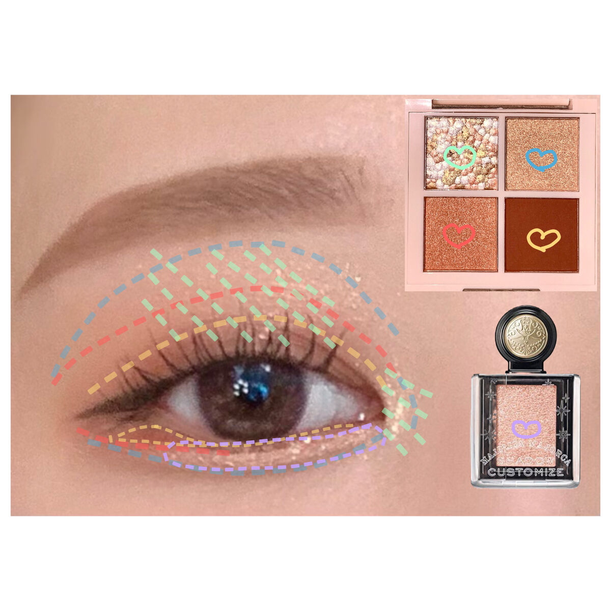 レブロン ダズル アイシャドウ クアッド/REVLON/アイシャドウパレットを使ったクチコミ（2枚目）