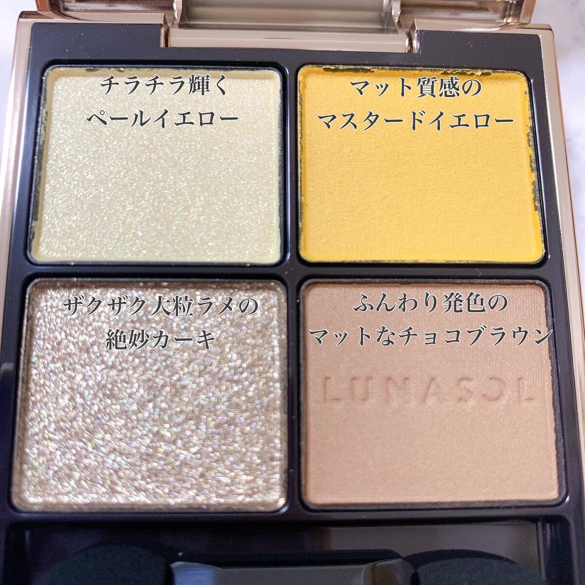 アイカラーレーション EX24 Mellow Quince（限定発売）/LUNASOL/アイシャドウパレットを使ったクチコミ（2枚目）