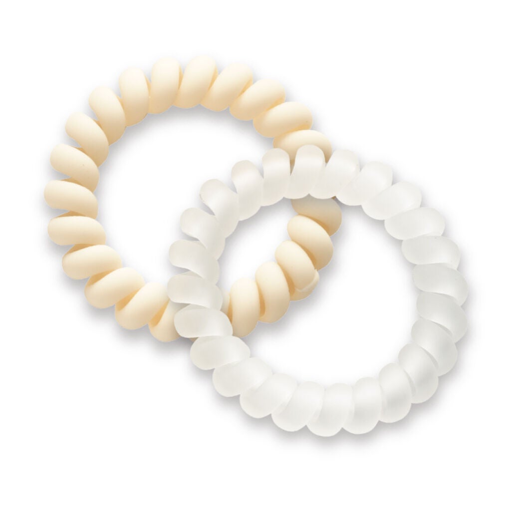 スプリングヘアゴム2P マットホワイト