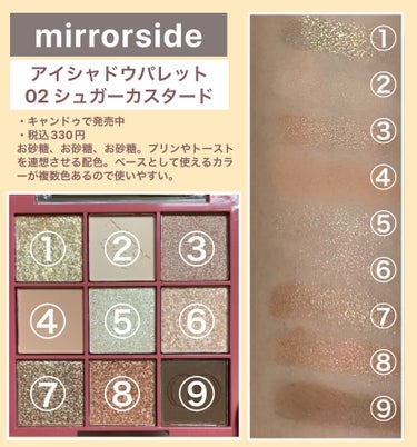 MSアイシャドウパレット/mirrorside/アイシャドウパレットを使ったクチコミ（3枚目）