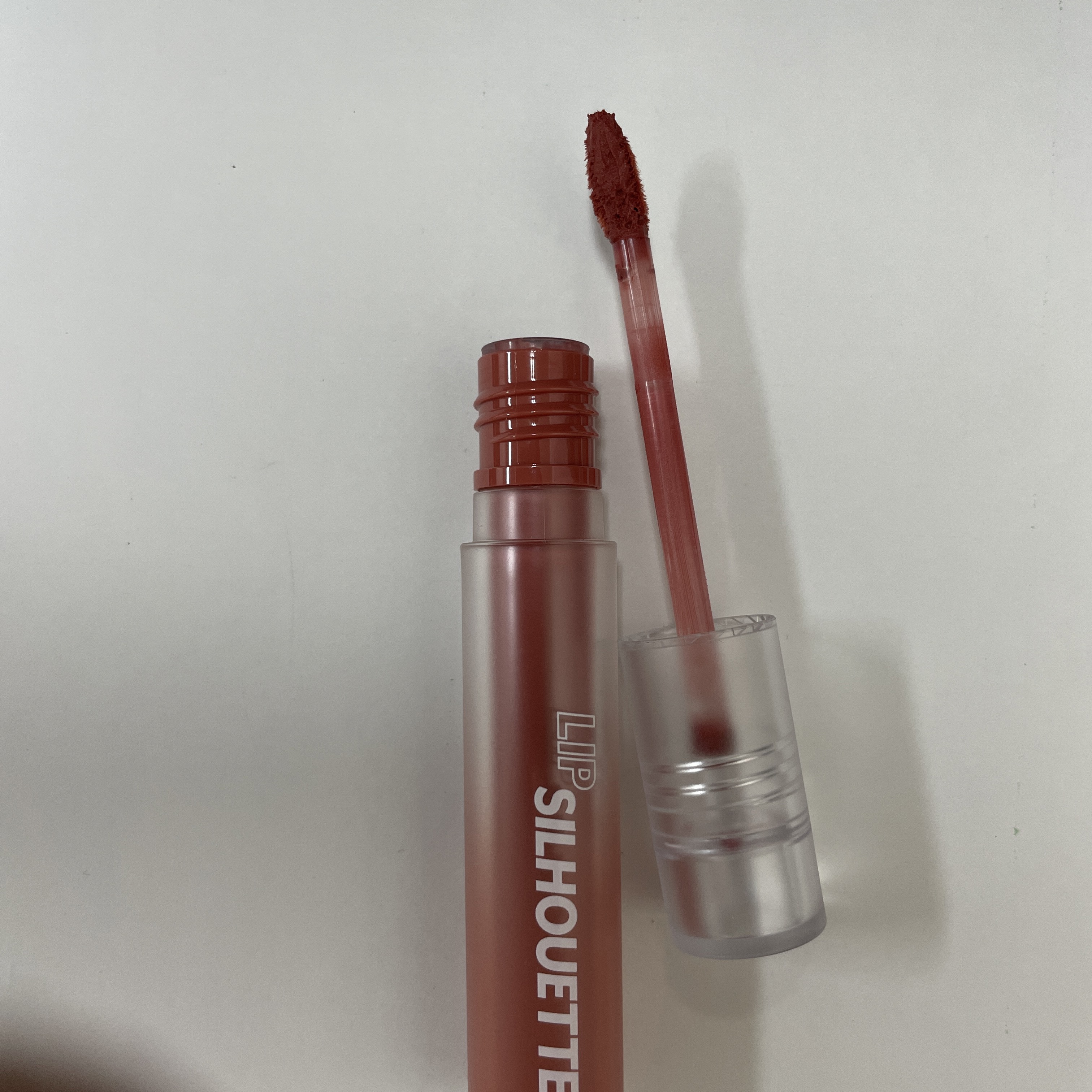 リップシルエットマットベルベットティント 04 アンティークベージュ/i’m meme/リップティントを使ったクチコミ（2枚目）