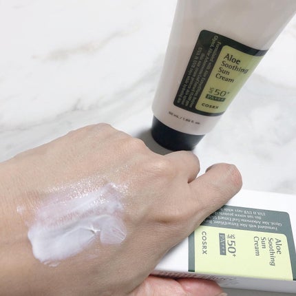 アロエスージングUVクリーム SPF50+ PA+++/COSRX/日焼け止めクリームを使ったクチコミ(3枚目)