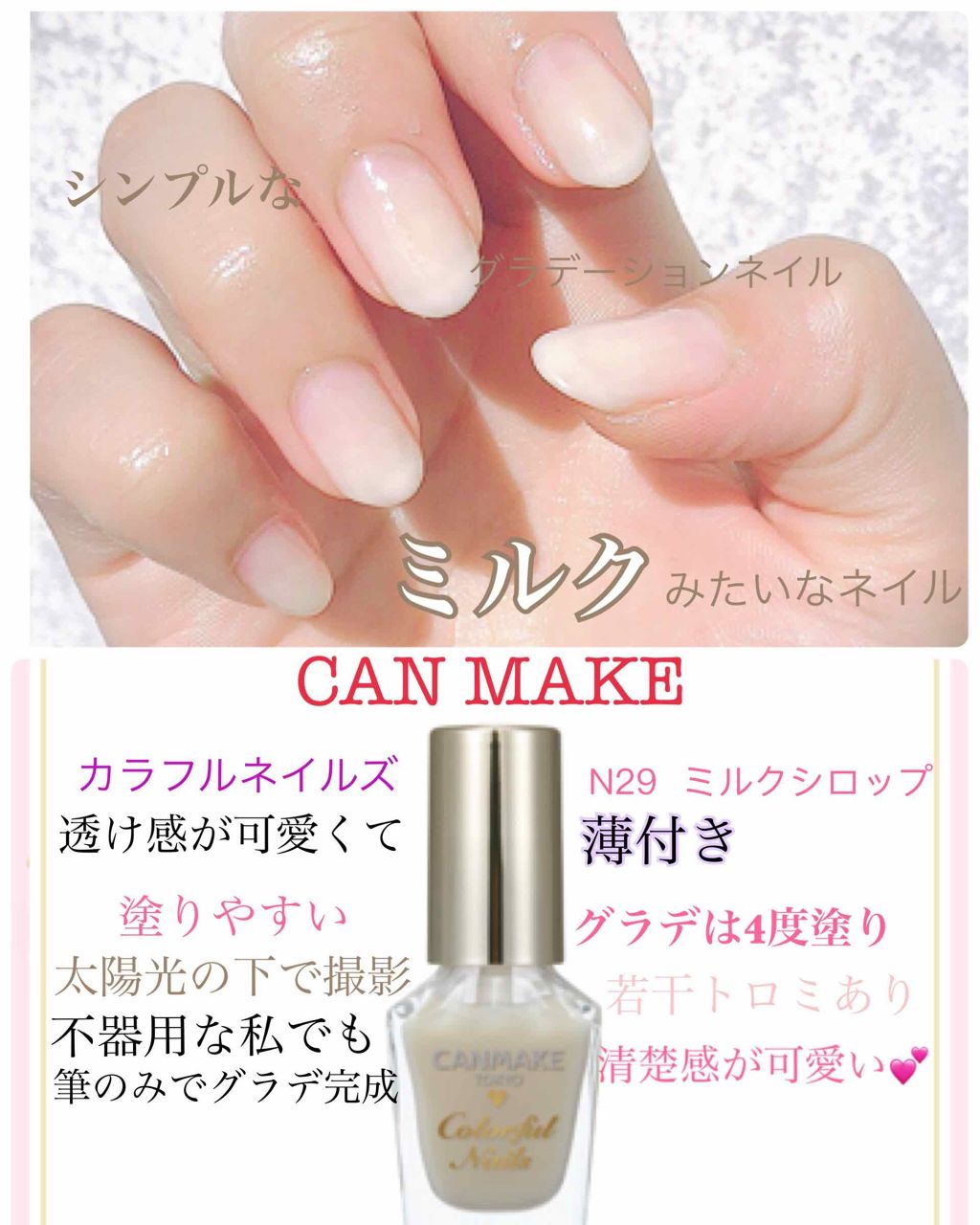 カラフルネイルズ/キャンメイク/マニキュアを使ったクチコミ(1枚目)