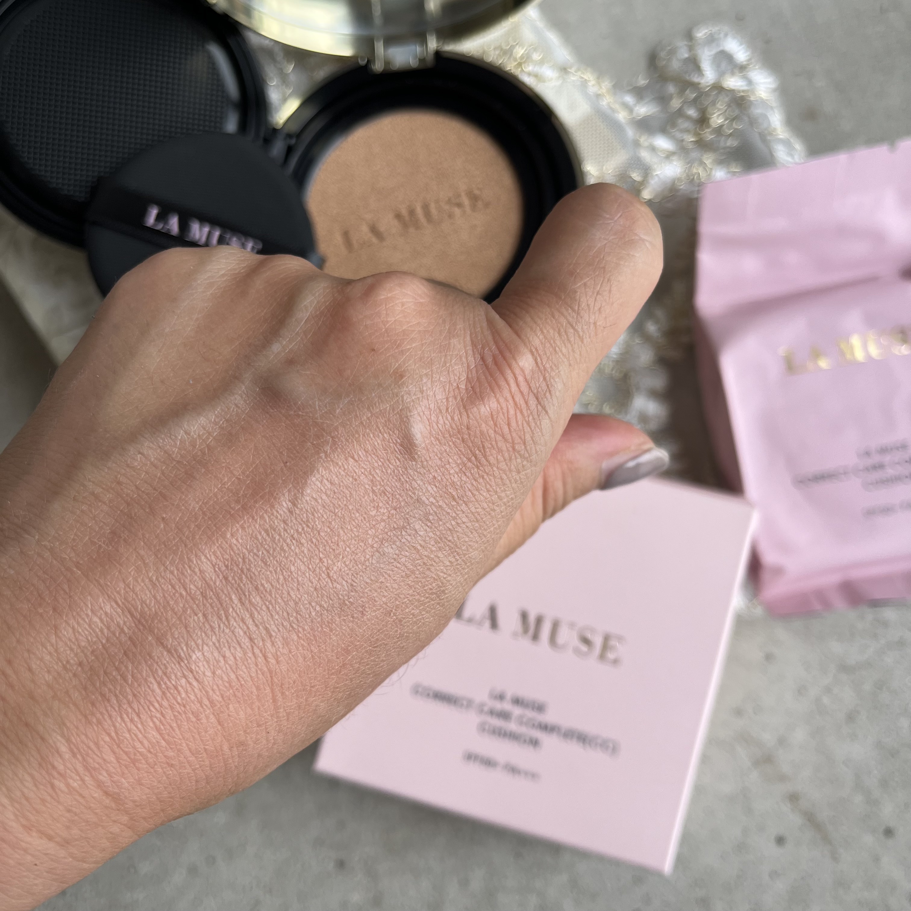 CORRECT CARE COMPLETE CC CUSHION/ラミューズ/クッションファンデーションを使ったクチコミ（3枚目）