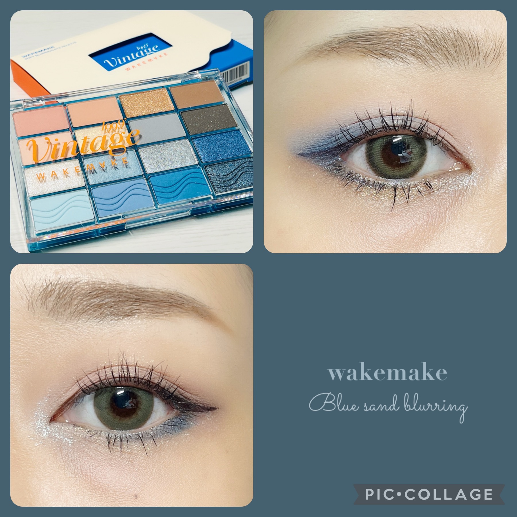 ソフトブラーリングアイパレット 19.ブルーサンドブラーリング/wakemake/アイシャドウパレットを使ったクチコミ（1枚目）