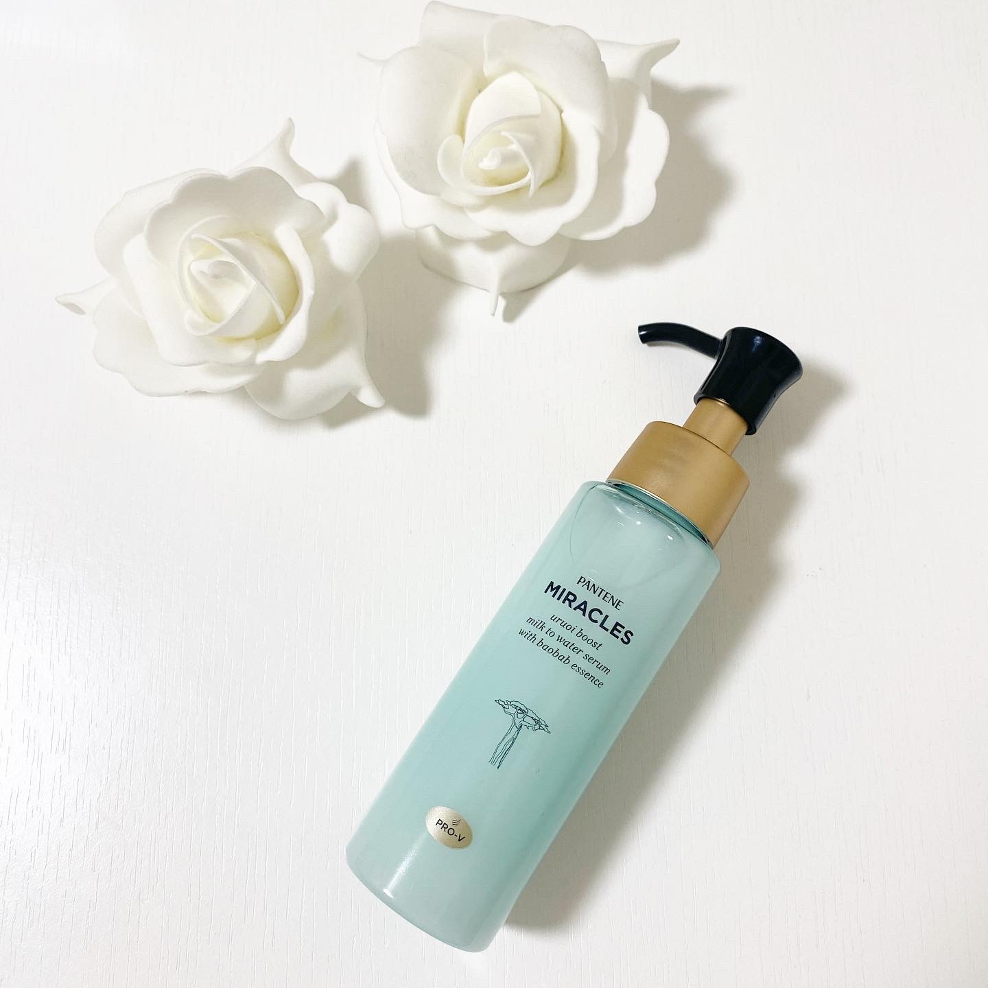 ミラクルズ うるおいブーストミルクウォーターセラム/パンテーン/アウトバストリートメントを使ったクチコミ（1枚目）