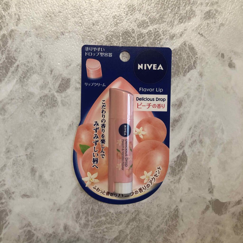 ニベア フレーバーリップ デリシャスドロップ ピーチの香り/ニベア/リップクリームを使ったクチコミ（1枚目）