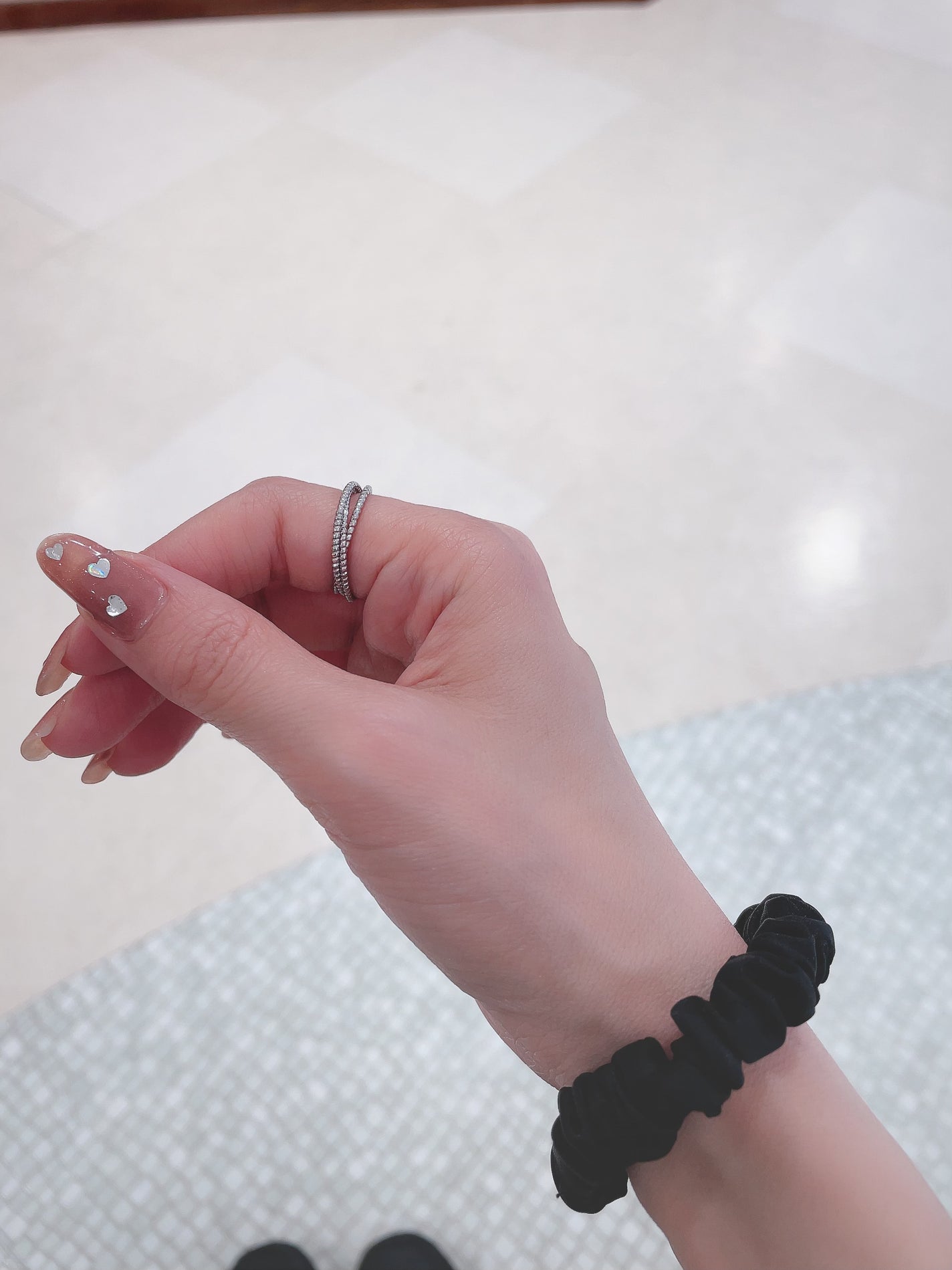 シルク100% ヘアシュシュ/Rakuten/ヘアアクセサリーを使ったクチコミ(3枚目)