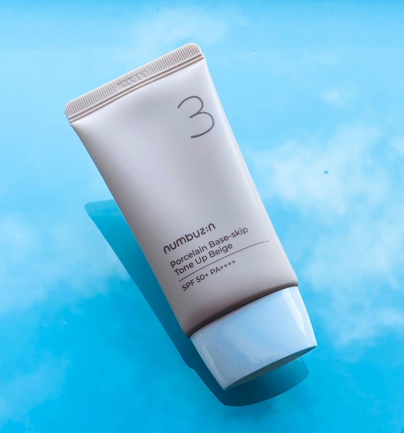 3番 ノーファンデ陶器肌トーンアップクリーム/numbuzin/化粧下地を使ったクチコミ(1枚目)