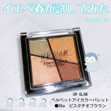 UR GLAM　VELVET EYE COLOR PALETTE/U R GLAM/パウダーアイシャドウを使ったクチコミ（1枚目）