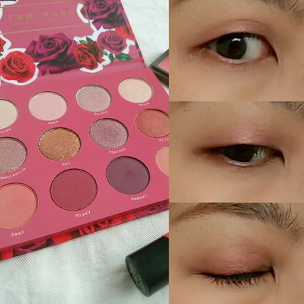 Fem Rosa Karrueche - Pressed Powder Shadow Palette - She/ColourPop/アイシャドウパレットを使ったクチコミ(2枚目)