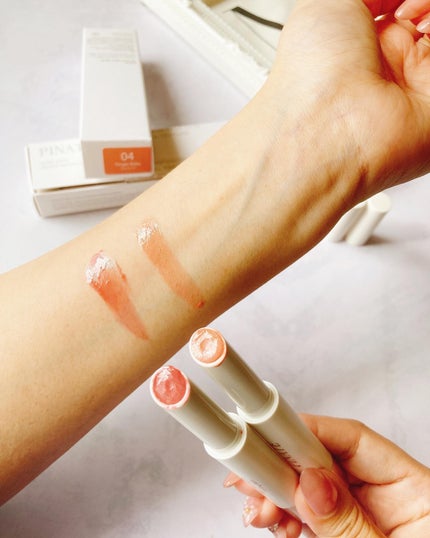 ベアグローペプチドメルティングバーム/PINATE/リップグロスを使ったクチコミ(5枚目)