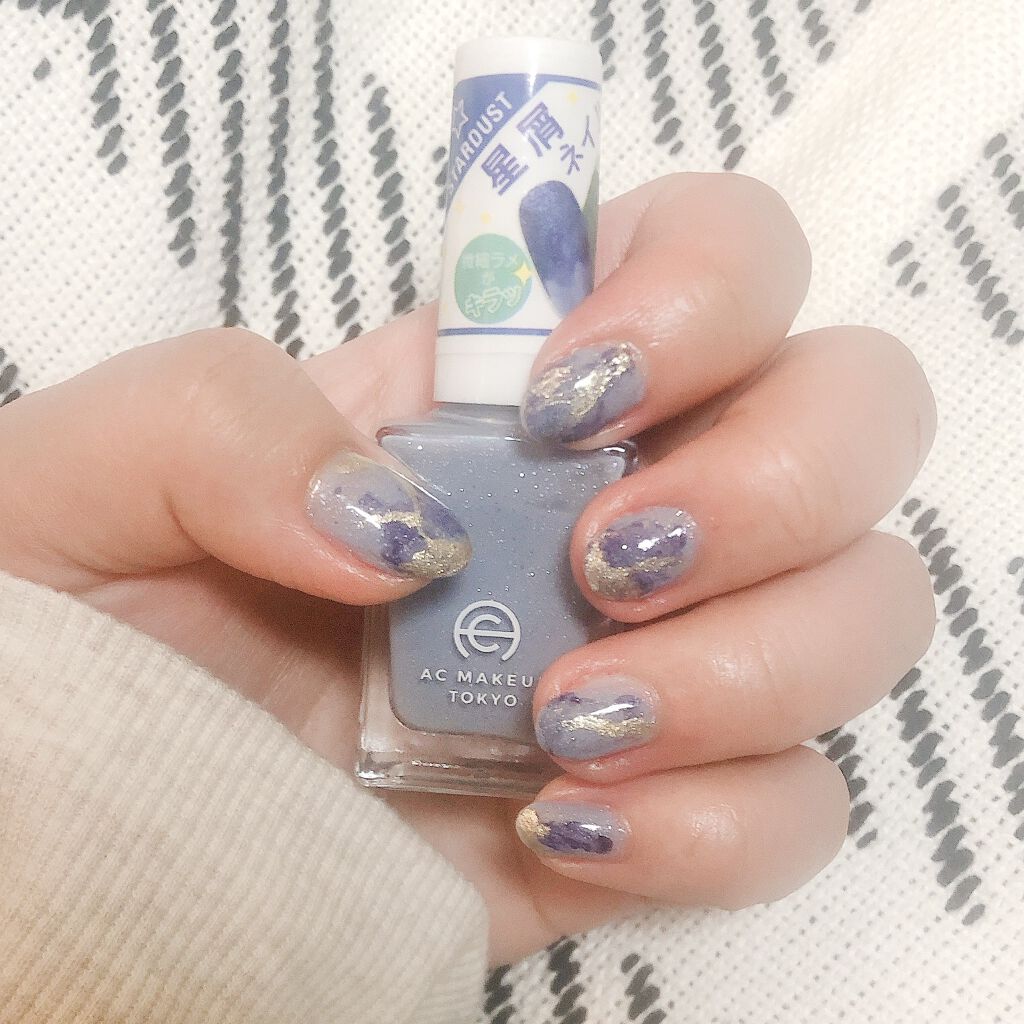 #星屑ネイル,#ニュアンスネイル,#100均ネイルのネイルデザイン