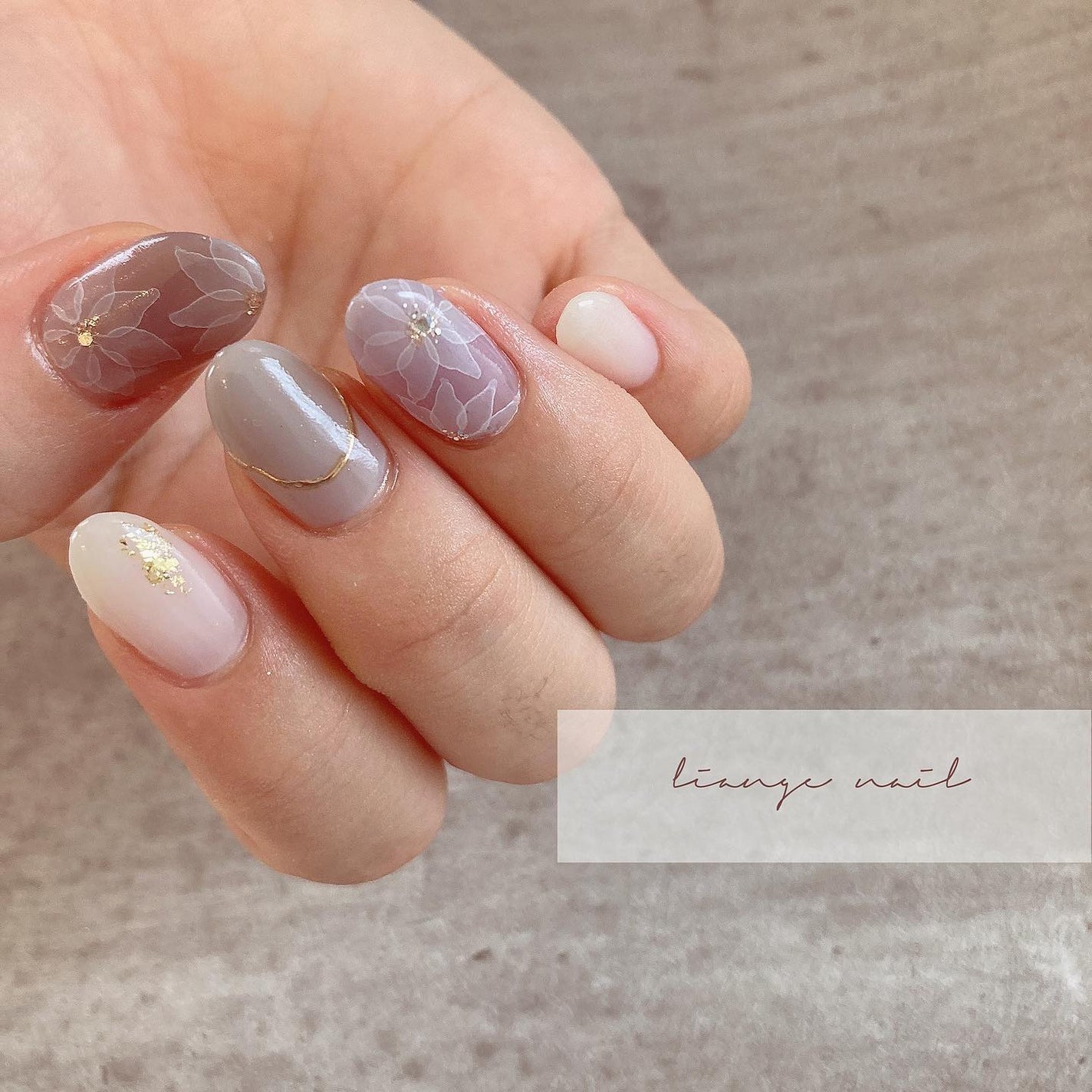 Yuki on LIPS 「.水彩フラワー❤︎....Liangenail《リアンジェネ..」(1枚目)