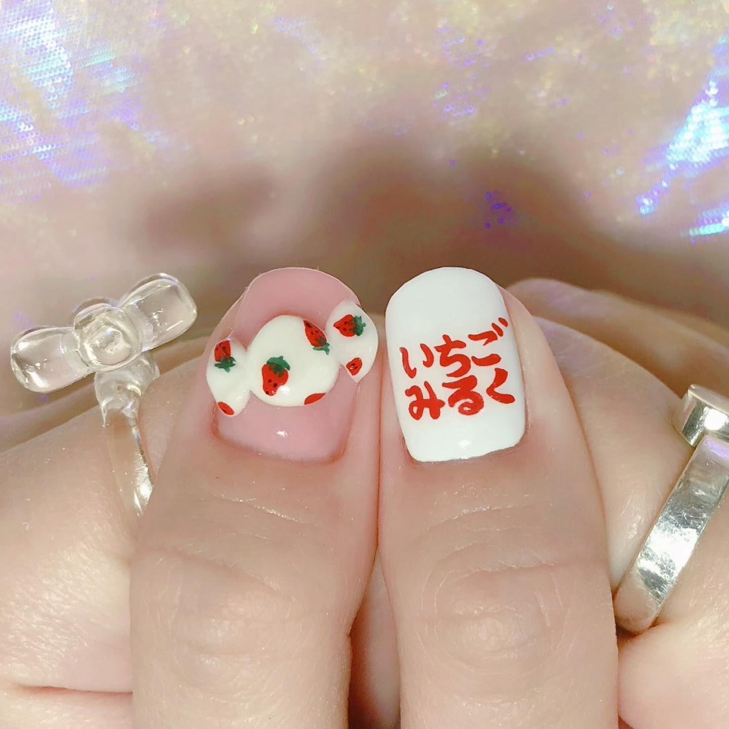#ネイル,#いちごネイルのネイルデザイン