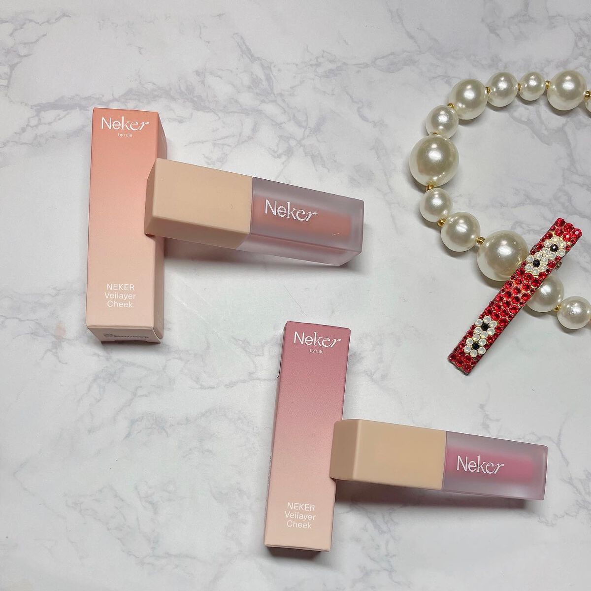 ベールレイヤーチーク/Neker /リキッドチークを使ったクチコミ(1枚目)