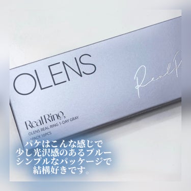 Real Ring 1day グレー/OLENS/ワンデー（１DAY）カラコンを使ったクチコミ（2枚目）