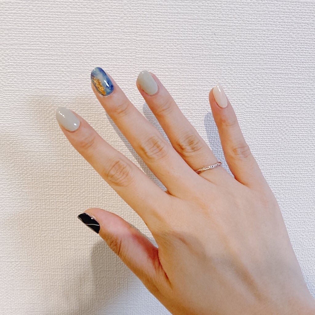 セミキュアジェルネイル(ハンド)/ohora/ネイルシールを使ったクチコミ(5枚目)