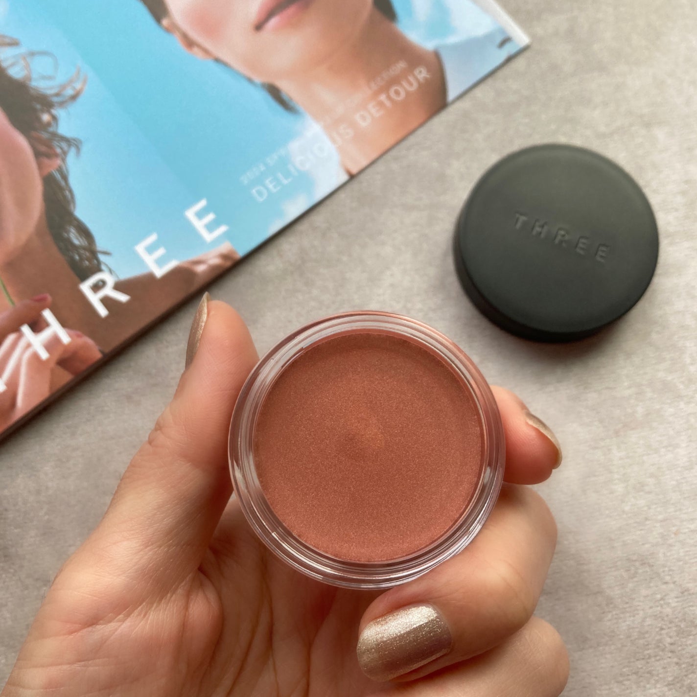 THREE グラムトーンカラーカスタード/THREE/ジェル・クリームチークを使ったクチコミ(1枚目)