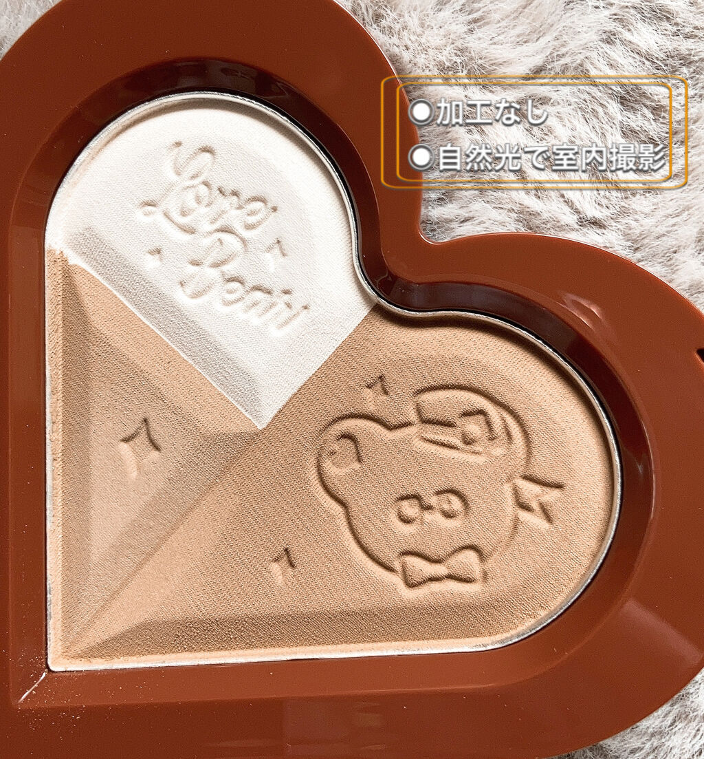 Flowerknows LoveBear ハイライト&シェーティングパレット/FlowerKnows/プレストパウダーを使ったクチコミ（3枚目）