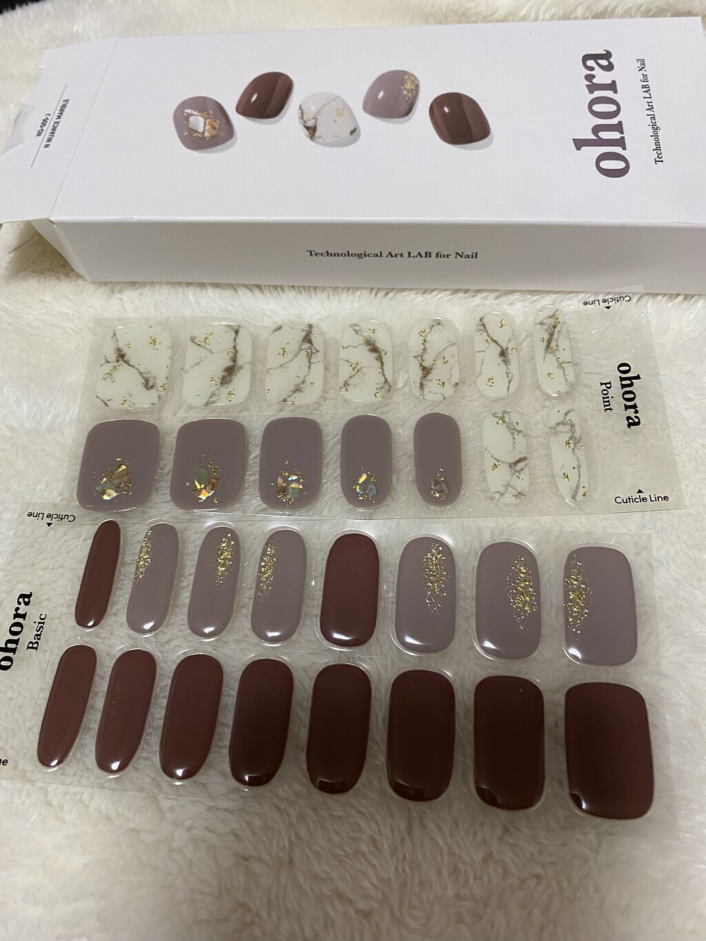 セミキュアジェルネイル（ハンド） ND-187 N Mulberry (Blooming Collection)/ohora/ネイルシールを使ったクチコミ（3枚目）