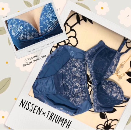 Yの谷間をつくるブラジャー・ショーツセット/ニッセン ビューティ/ナイトブラを使ったクチコミ(1枚目)