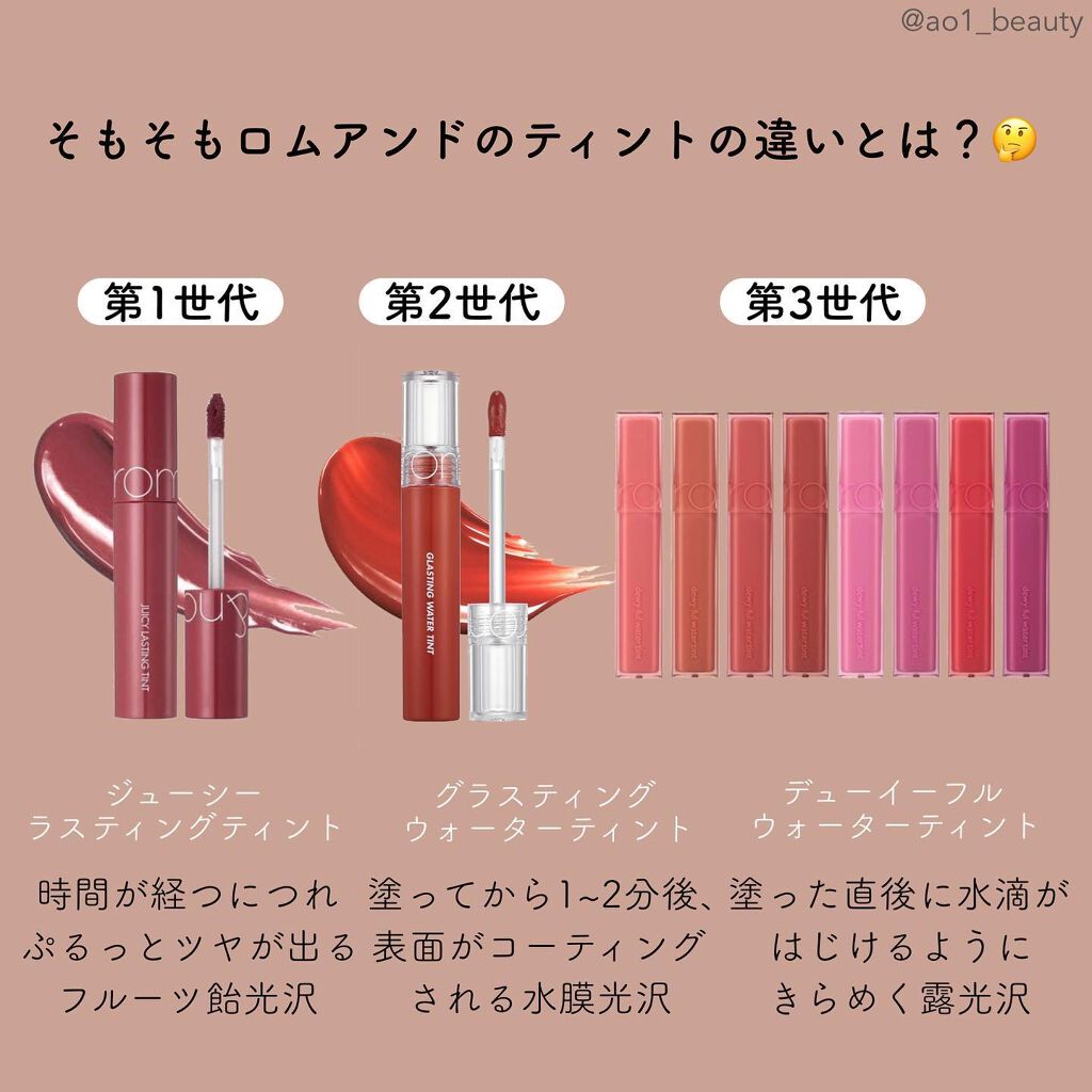 デュイフルウォーターティント/rom&nd/リップティントを使ったクチコミ（2枚目）