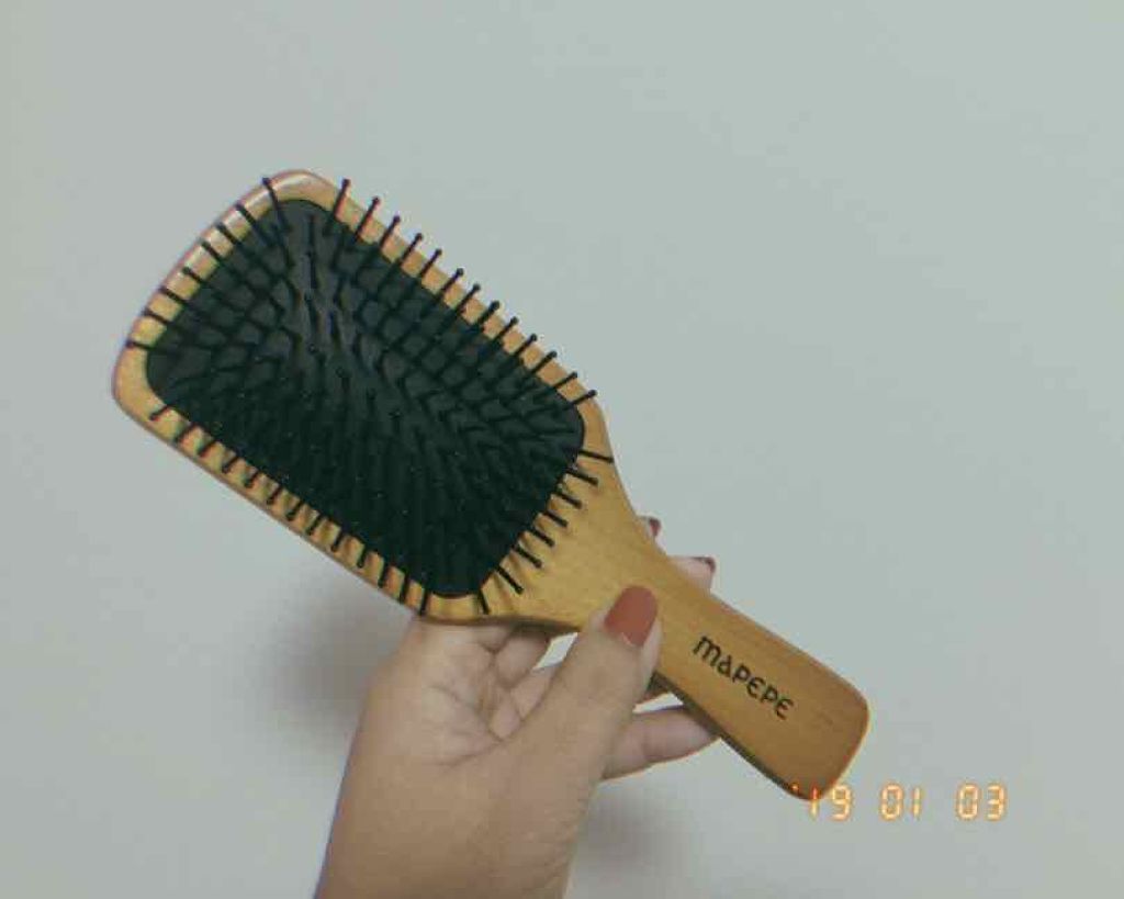 ふかふかクッションのミニパドルブラシ/マペペ/ヘアブラシを使ったクチコミ(1枚目)