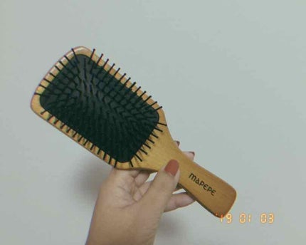 ふかふかクッションのミニパドルブラシ/マペペ/ヘアブラシを使ったクチコミ(1枚目)