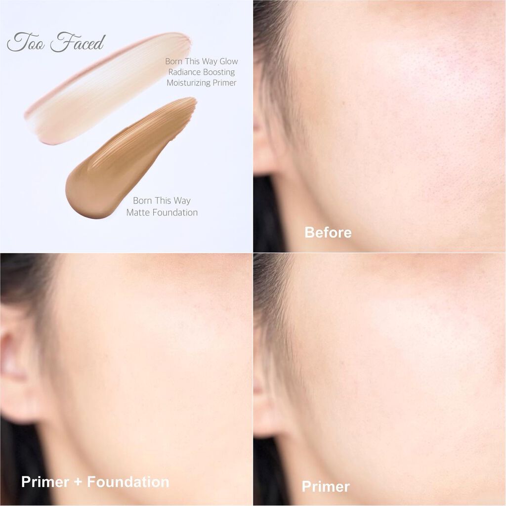 ボーン ディス ウェイ グロウ モイスチュアライジング メイクアップ プライマー/Too Faced/化粧下地を使ったクチコミ（3枚目）