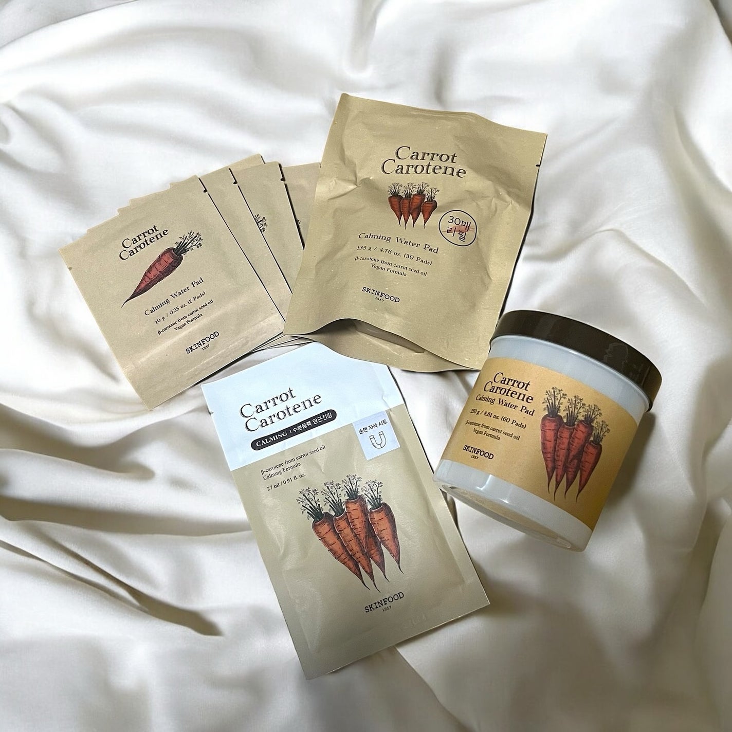 キャロットカロテン カーミングウォーターパッド/SKINFOOD/トナーパッドを使ったクチコミ(1枚目)