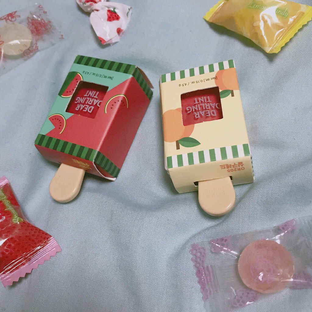 ディアダーリン ウォータージェルティント （アイスティント）/ETUDE/口紅を使ったクチコミ（1枚目）