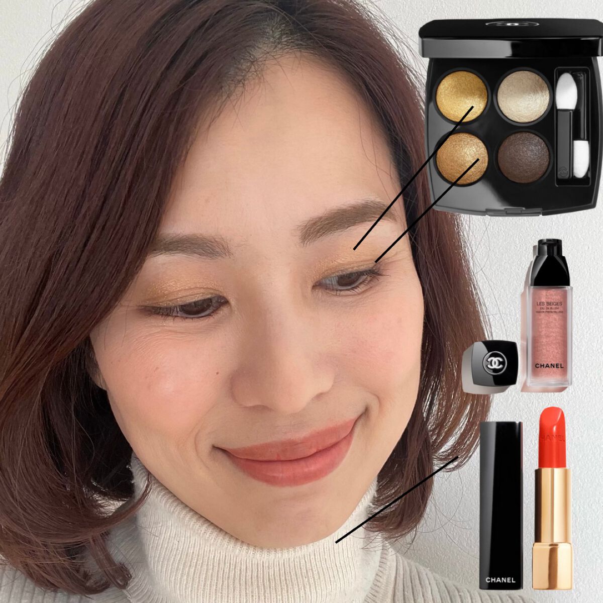 HIROMI アラフォーコスメ on LIPS 「【CHANELイエローゴールドメイク💄】久しぶりにレキャトルオ..」(2枚目)