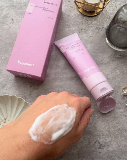 塗るマスクパック低分子コラーゲンマスク /Veganifect/洗い流すパック・マスクを使ったクチコミ(4枚目)