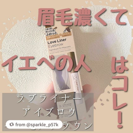 ラブ・ライナー シグネチャーフィットマスカラ<アイブロウ>/ラブ・ライナー/眉マスカラを使ったクチコミ(1枚目)