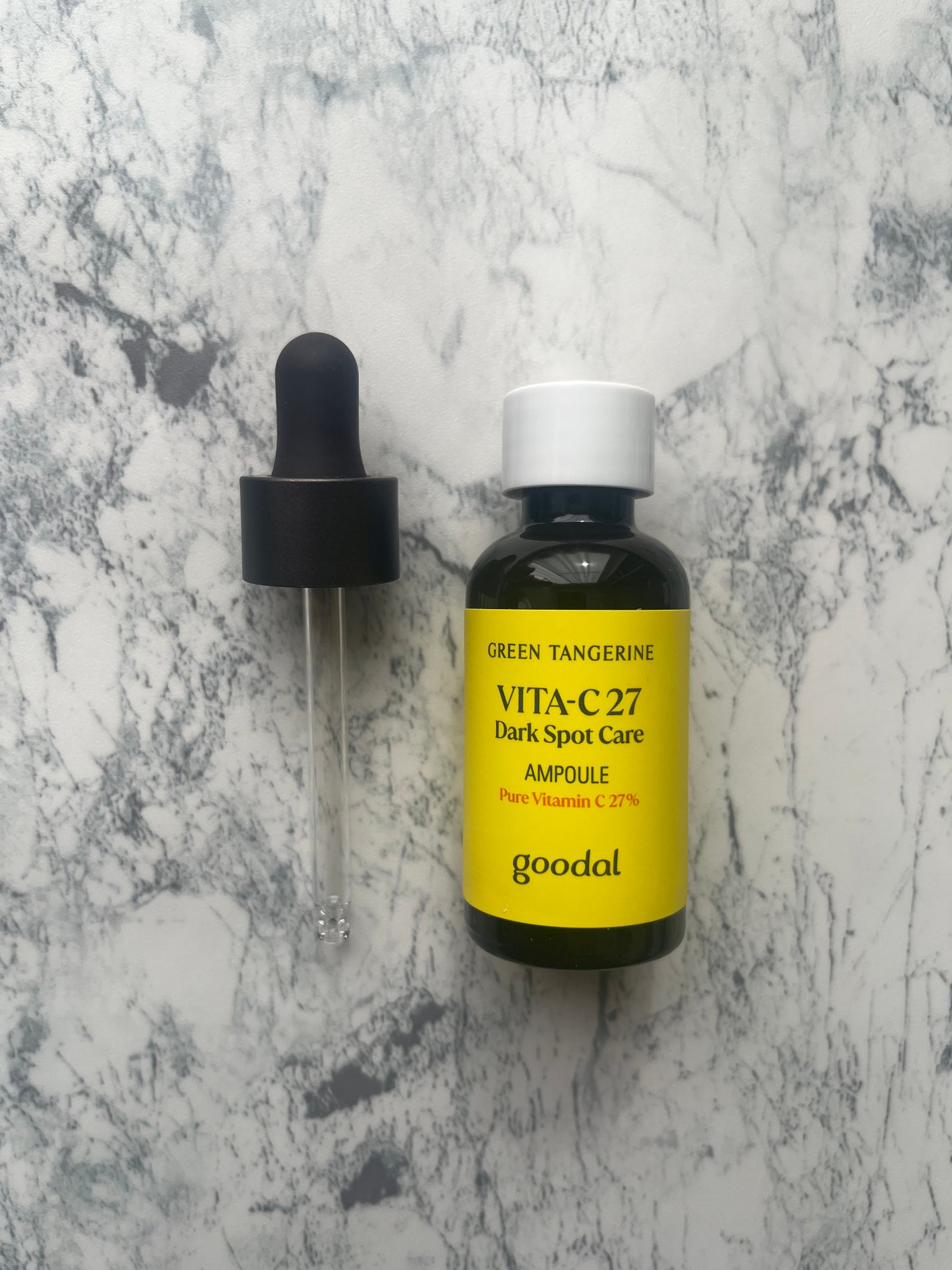 グリーンタンジェリンビタC27ダークスポットケアアンプル/goodal/美容液を使ったクチコミ(3枚目)